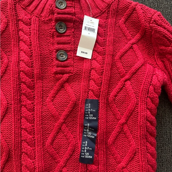 GAP Red Textured Knit Sweater - Picture 2 of 4